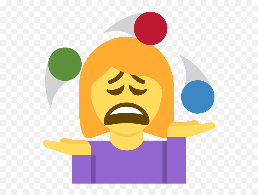 Emoji Face Mashup Bot On Twitter U200d Woman Juggling - Happy,Weary Emoji