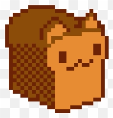 Bread - Bread Cat Pixel Art Clipart Full Size Clipart Emoji Discord Meme Png,Baguette Emoji