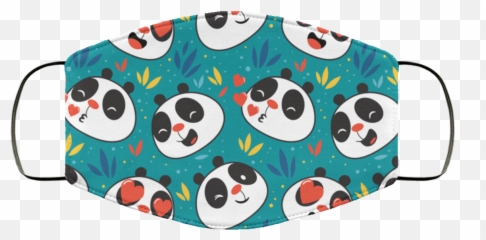 Cute Panda Emoticon Face Mask Washable Reusable - Emoji