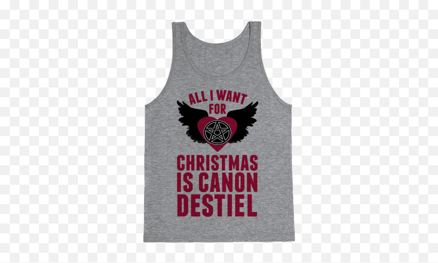Destiel Tank Tops Lookhuman - Sleeveless Emoji,Emoji Christmas Sweater