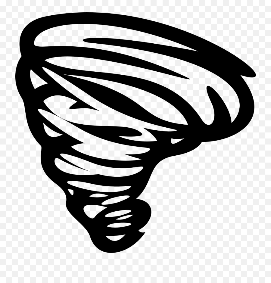 Emojione Bw 1f32a - Black And White Tornado Clipart Emoji,Tornado Emoji