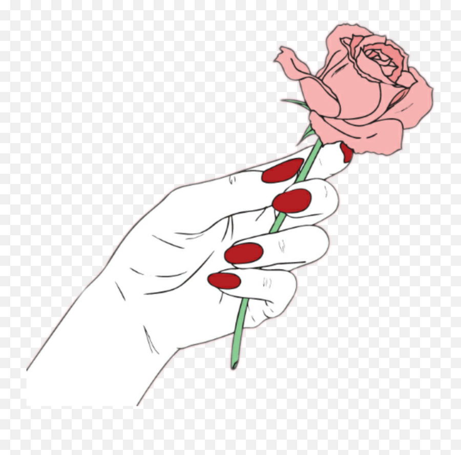 Japan Party London Wedding Flower - Drawing Of A Hand Holding A Rose Emoji,Party And Chicken Emoji