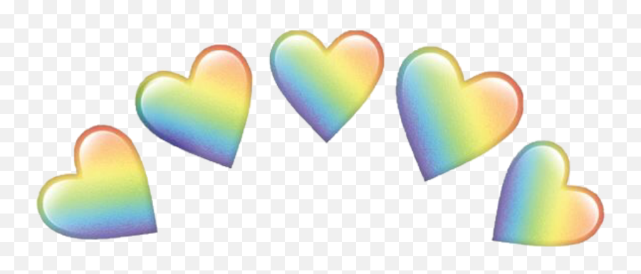 Heart Rainbow Emojis Crown Emoji Hearts - Heart,Where Is The Crown Emoji
