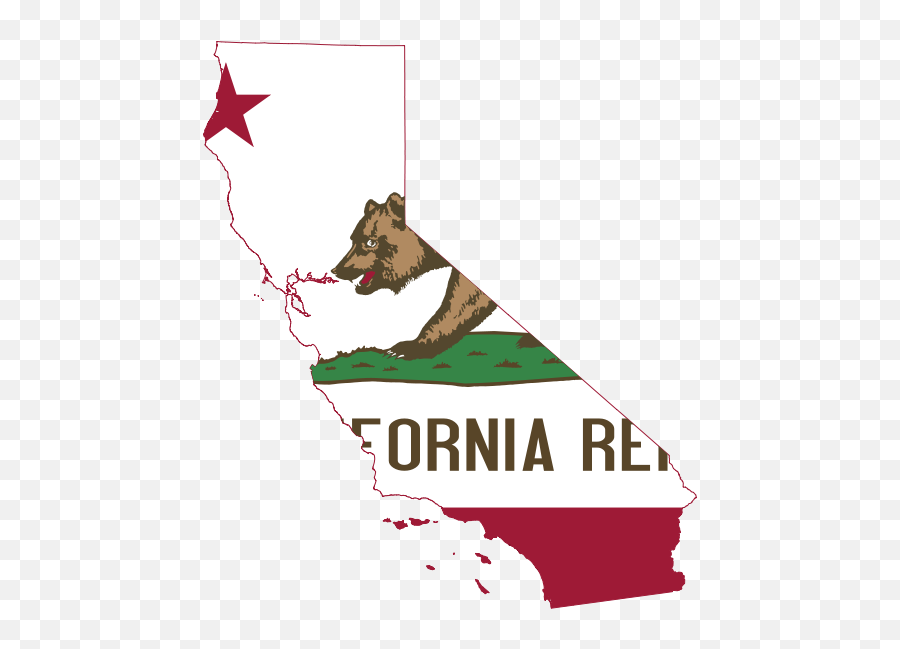 Flag - California Map With Flag Emoji,California State Flag Emoji