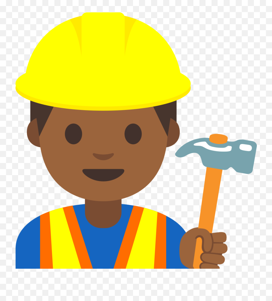 Emoji U1f477 1f3fe - Construction Worker Emoji Transparent Background,Emoji 77