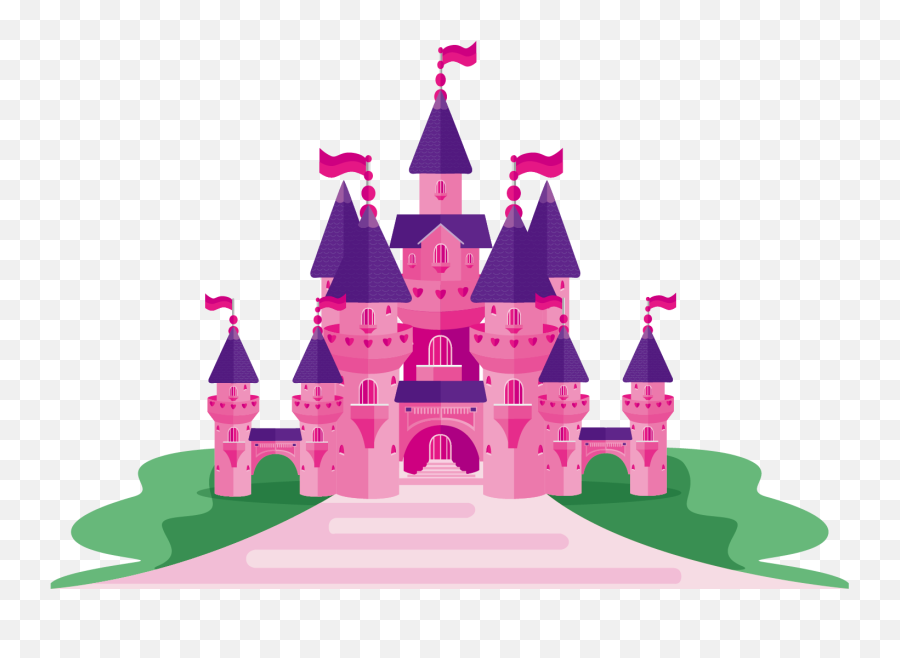 Palace Clipart Pink Castle Palace Pink - Cartoon Princess Castle Png Emoji,Palace Emoji