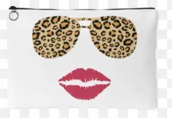 Leopard Sunglasses Red Lipstick Lips - Lips Clip Art Emoji,Lipstick Emoticon