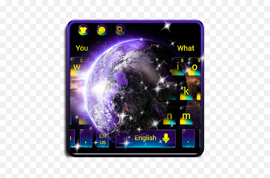 Earth Purple Yellow Blue Neon Milky Way - Universe Emoji,Milky Way Emoji