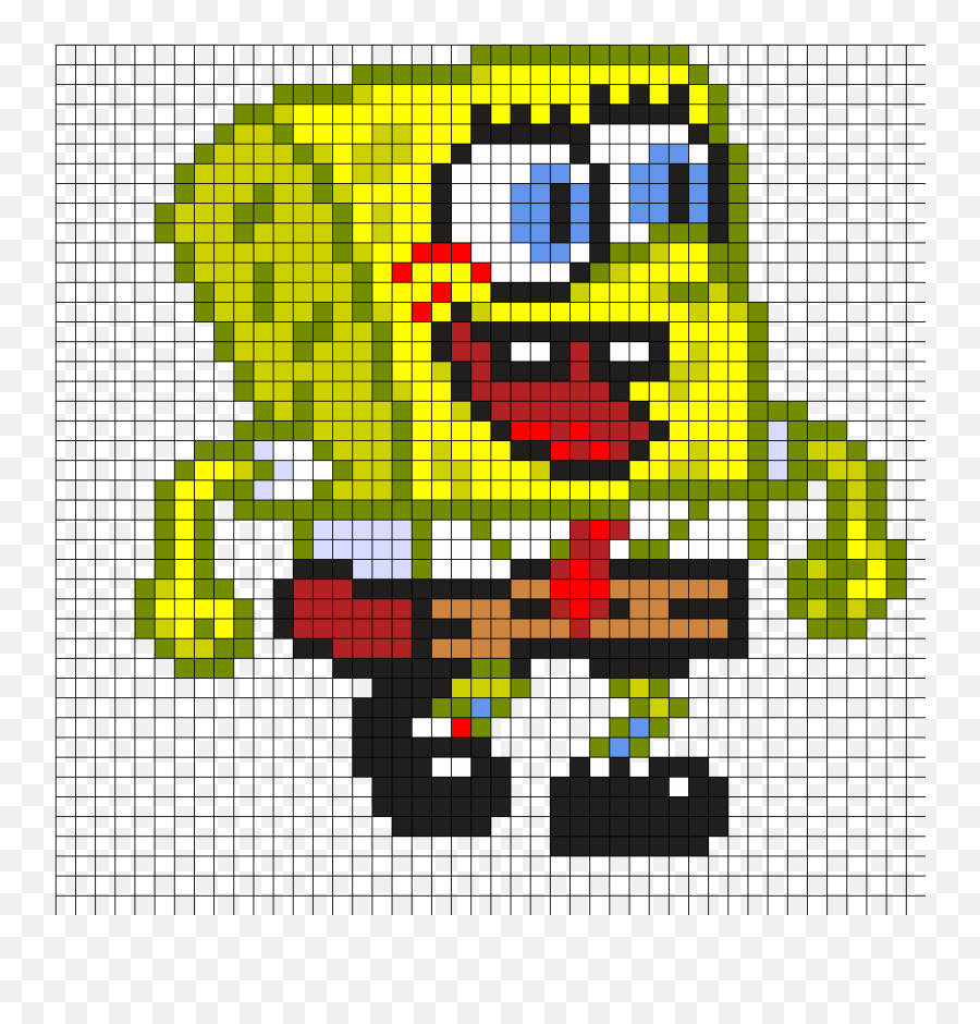 Spongebob By Arcanjulio On Kandi Patterns Pony Bead - Smiley Emoji,Spongebob Emoticon