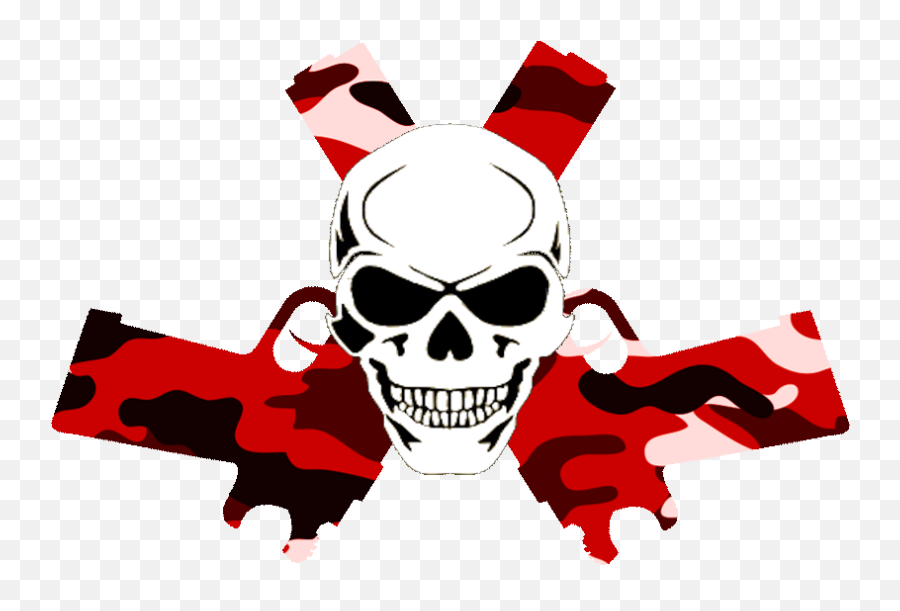 Red Skull Png - Skull And Guns Logo Png Emoji,Ticket Gun And Skull Emoji