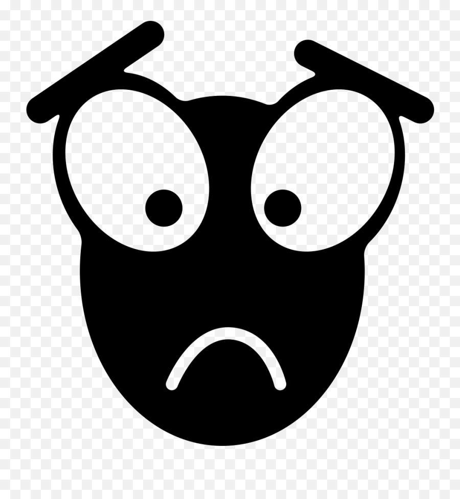 Emoji De Ojos Grandes Clipart - Emoticon,Sad Face Emoji Png