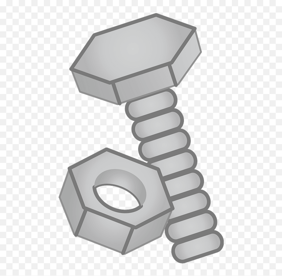 Bolt And Nut Clipart - Metal Screw Emoji,Screw Emoji