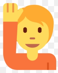 Person raising hand emoji clipart Free download transparent - Raising Hand Emoji Gray Hair
