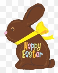 39 Happy Easter Chocolate Bunny Balloon - Balloon Emoji,Happy Easter Emoji