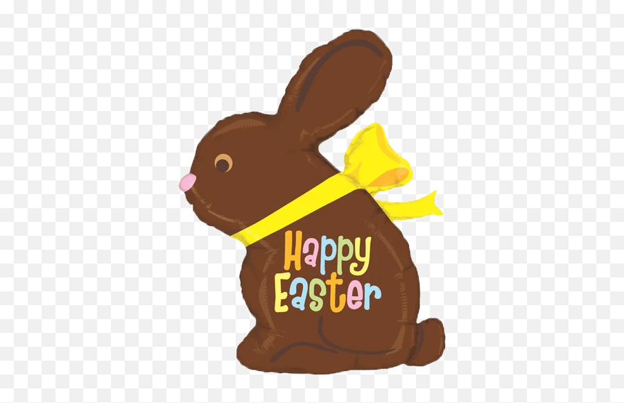39 Happy Easter Chocolate Bunny Balloon - Balloon Emoji,Happy Easter Emoji