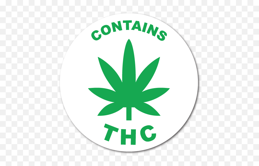 Brand Your Thc Products With Our Custom Printed Stickers - Symbol Contains Thc Emoji,Weed Emoticon