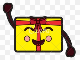 Gift Box Happy Emoji Icon - Illustration,Two Girls Emoji