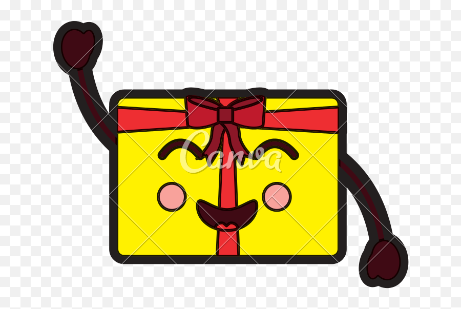 Gift Box Happy Emoji Icon - Illustration,Two Girls Emoji