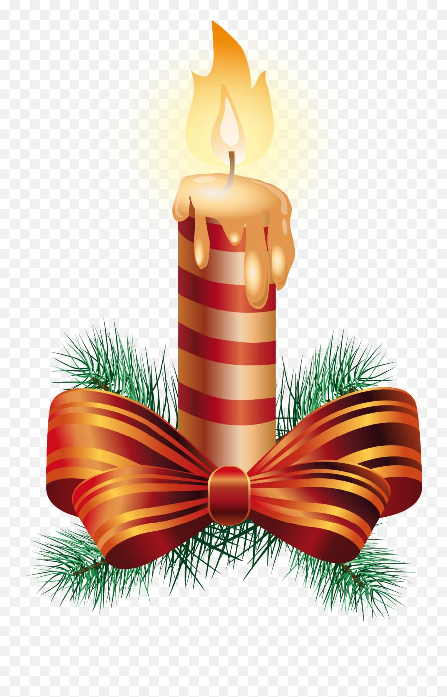 Download Candle Vector Ornament Christmas Candles Png Free - Christmas Candle Png Emoji,Candle Emoticon