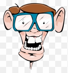 Nerd Emoticon Eyeglasses Smart - Cartoon Emoji