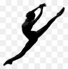 Girl Dance Dancer Dancing Blackandwhite - Contemporary Lyrical Silhouette Emoji