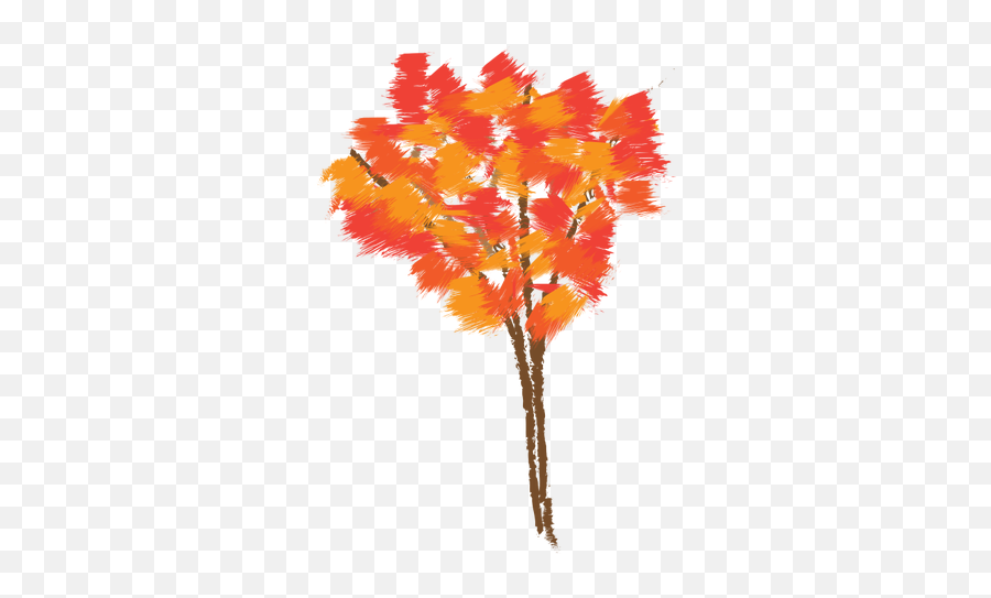 Maple Tree In Autumn Vector - Autumn Tree Colors Drawings Emoji,Fallen Leaf Emoji