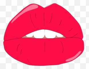 Lips Pout Kiss Female - Clip Art Emoji