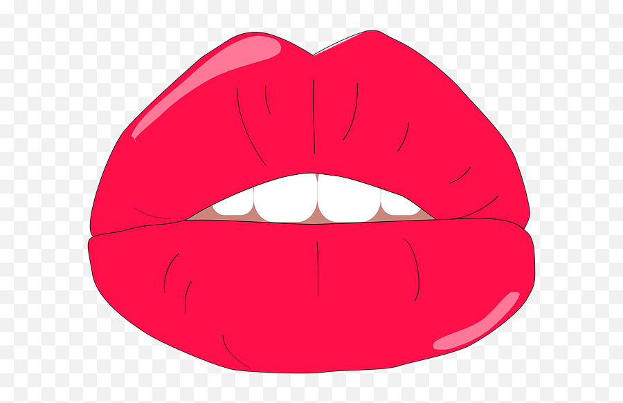 Lips Pout Kiss Female - Clip Art Emoji,Pout Emoji