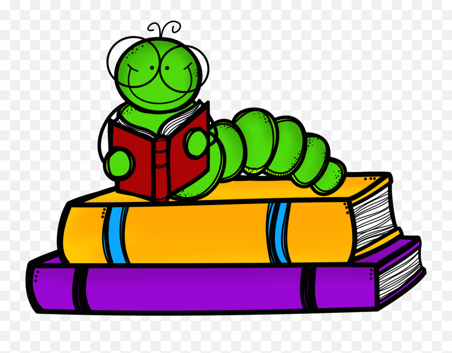 Free Bookworm Clipart - Library Books Clip Art Emoji,Bookworm Emoji