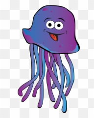 Octopus Clipart Jellyfish Octopus Jellyfish Transparent - Transparent Background Jellyfish Clip Art Emoji,Jellyfish Emoji