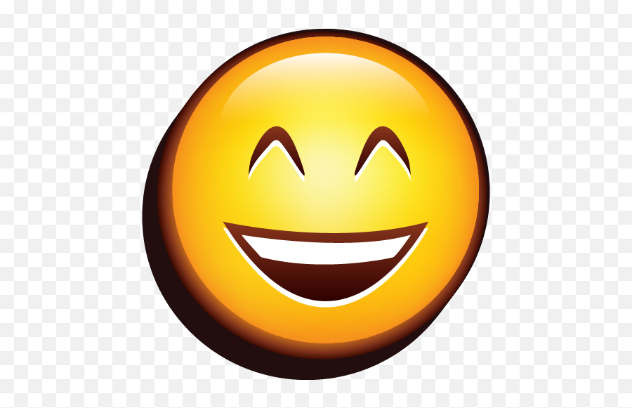 Emoji Happy Icon - Happy Smiley Emoticons Transparent Background,Happy Emoji