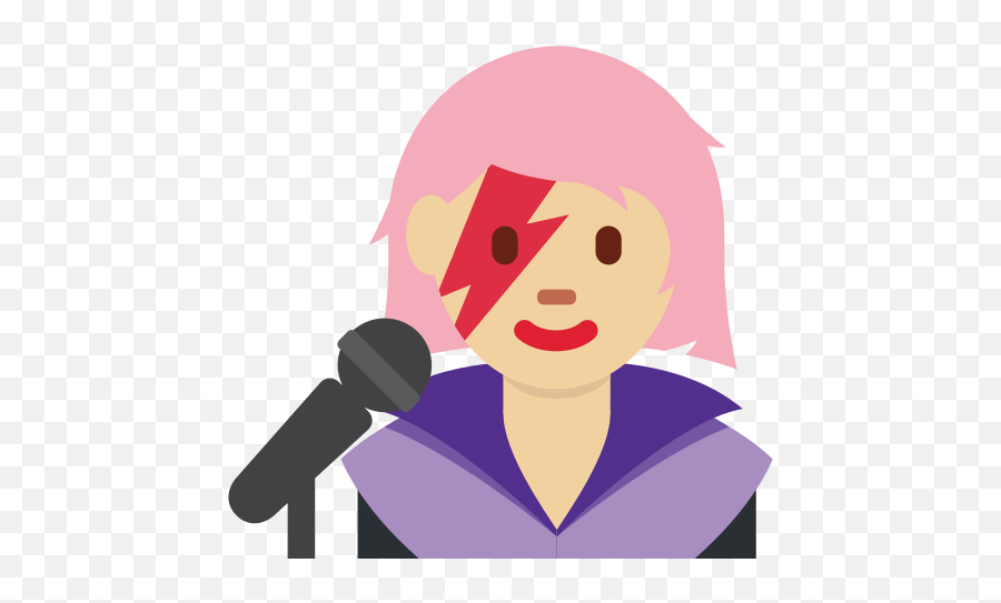 Woman Singer Emoji With Medium - Illustration,Emoji Level 2