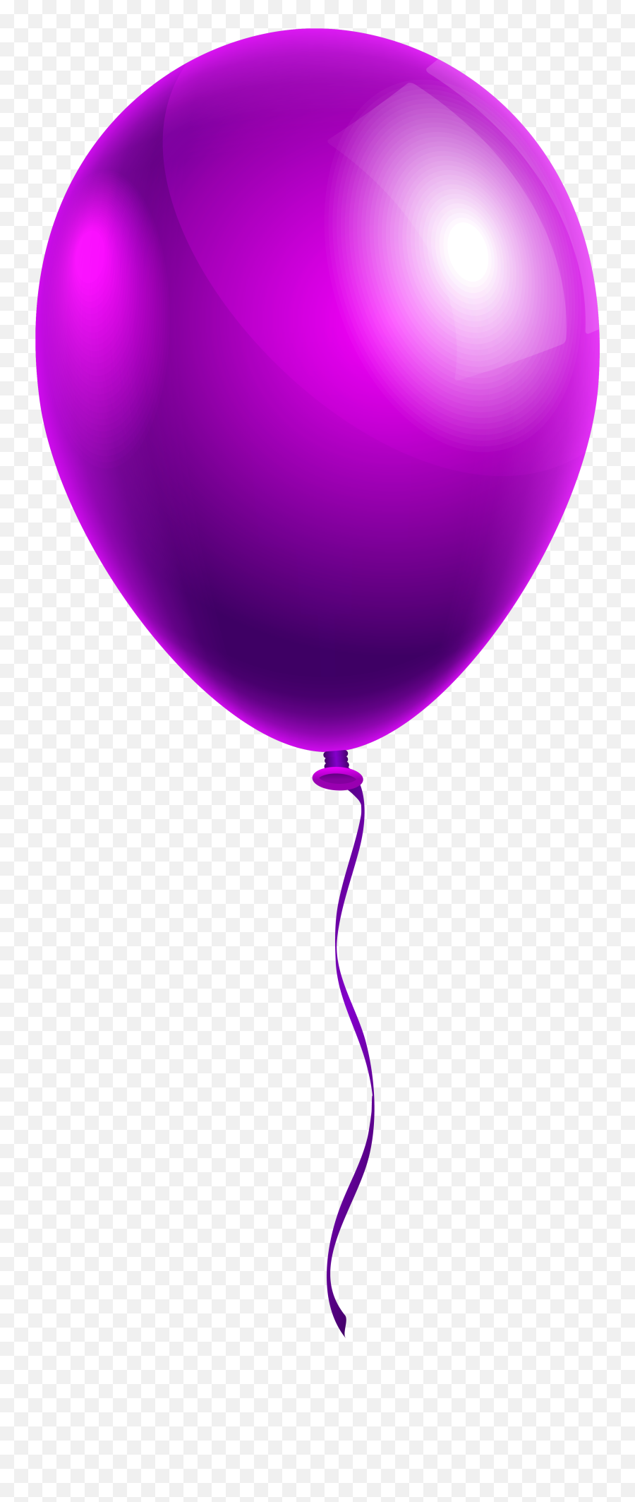 Single Balloon Clipart Png - Transparent Background Purple Balloon Clipart Emoji,Baloon Emoji