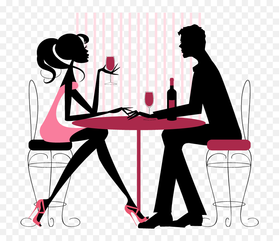Date Night Clipart - Png Download Full Size Clipart Couple On A Date Cartoon Emoji,Find The Emoji Silent Night