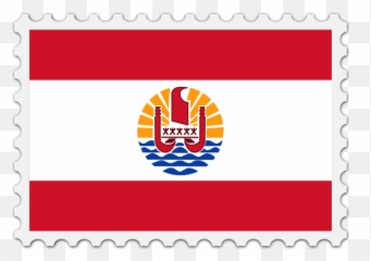 French Polynesia Flag Stamp - Emoji