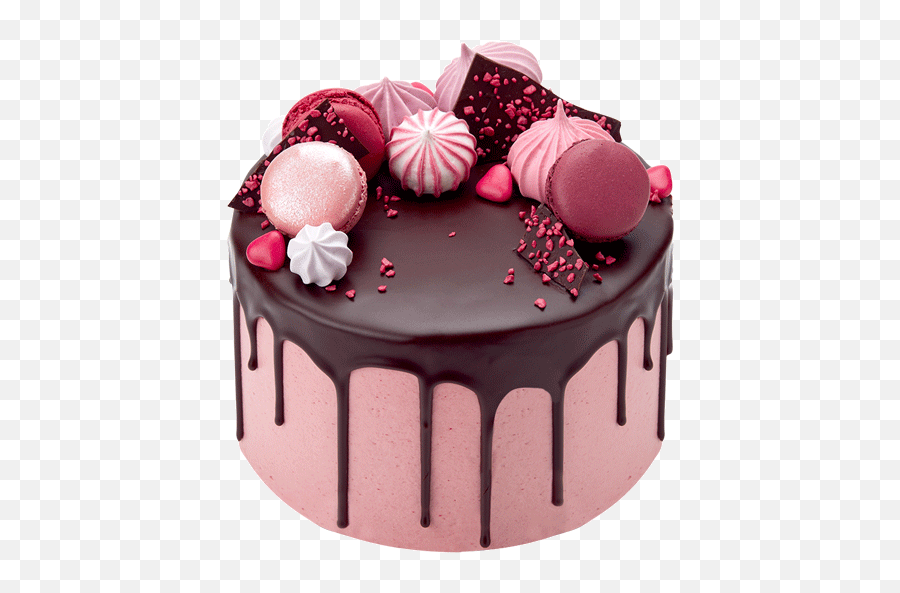 Dripping Cake Chocolate Cake Birthday - Pink Cake With Chocolate Drip Emoji,Chocolate Cake Emoji