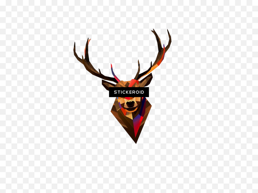 Deer Head - Geoetric Lieb Keramik Sternornament Clipart Deer Logo Png Emoji,Stern Emoji