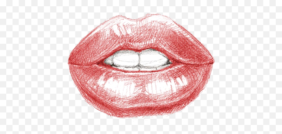 Download Hd Dibujo Kiss Lip Drawing Pictures Png Dibujo Kiss - Transparent Lip Drawing Png Emoji,Lip Kiss Emoji