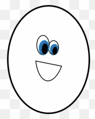 Smiley Clipart Shape - Cute Oval Cartoon Emoji