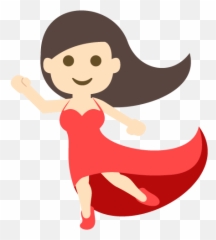 Dancer Light Skin Tone Emoji Emoticon - Emoji Dancing Girl,Emoji Light