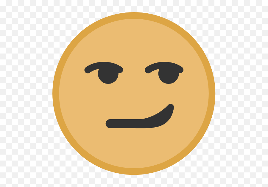 Yellow Smirking Face Graphic - Smiley Emoji,What Is The Smirk Emoji