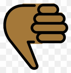 Thumbs Down Emoji Brown - Thumb Down Emojiterra Twitter Tono De Piel Medio,Shaka Emoji