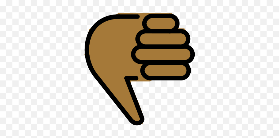 Thumbs Down Emoji Brown - Thumb Down Emojiterra Twitter Tono De Piel Medio,Shaka Emoji