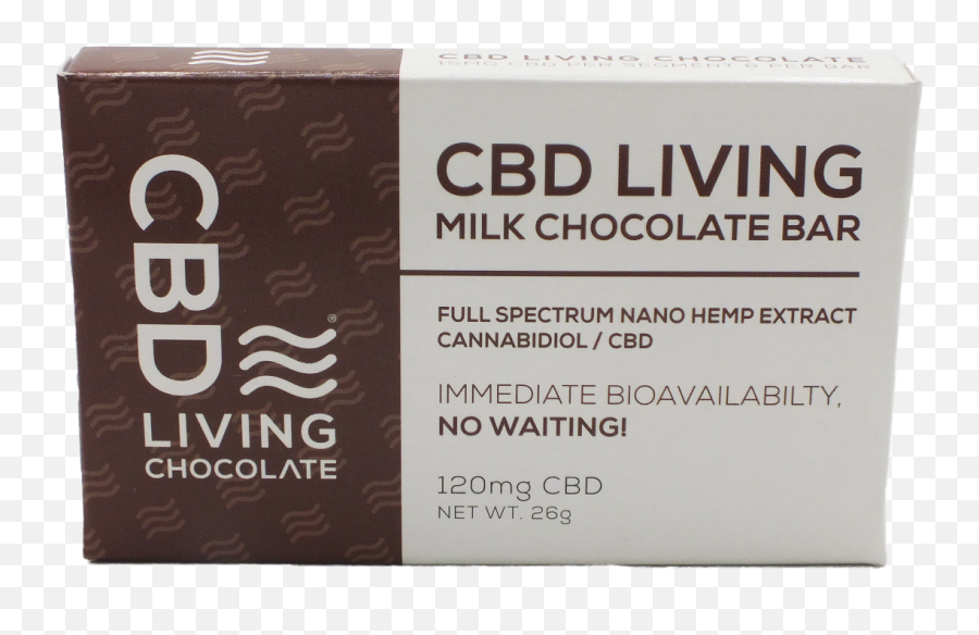 Cbd Living Milk Chocolate Bar U2013 Blis - Cardboard Packaging Emoji,Milk Emoji