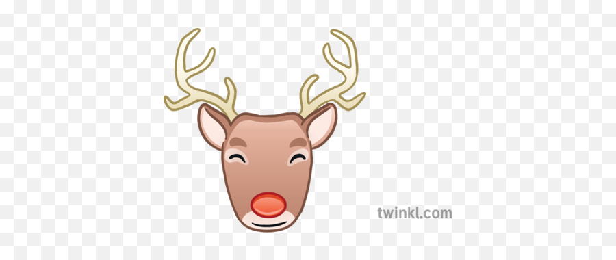 Rudolph Emoji Icon Xmas Phone Topics Mixed Calculations - Cartoon,Deer Emoji