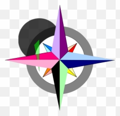 Blue And Gold Compass Png Svg Clip Art - Vertical Emoji