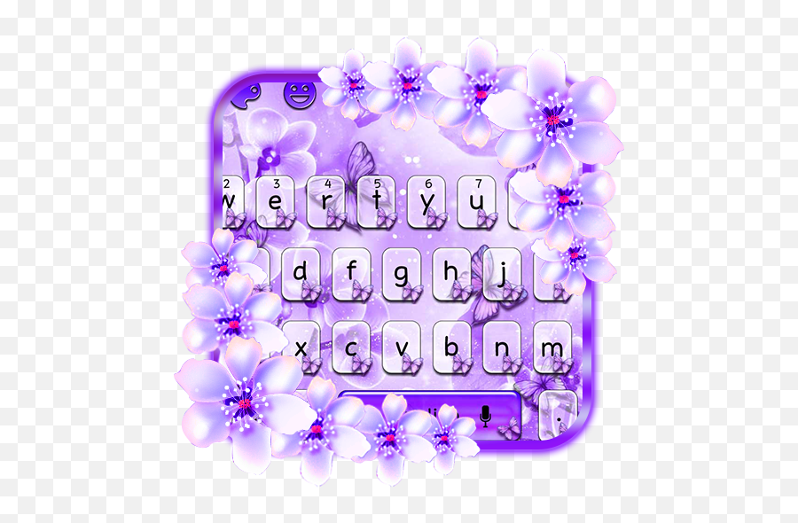Purple Blossom Orchid Flower Keyboard - Girly Emoji,Flower Emoticon Text