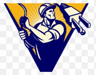 Electrician Clipart Ac Repair - Mechanic Clinching Spanner Electric Man Logo Png Emoji,Electrician Emoji