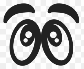 Thinking Emoticon Eyes - Ojos De Caricatura Pensando Emoji,Thinking Emoticon