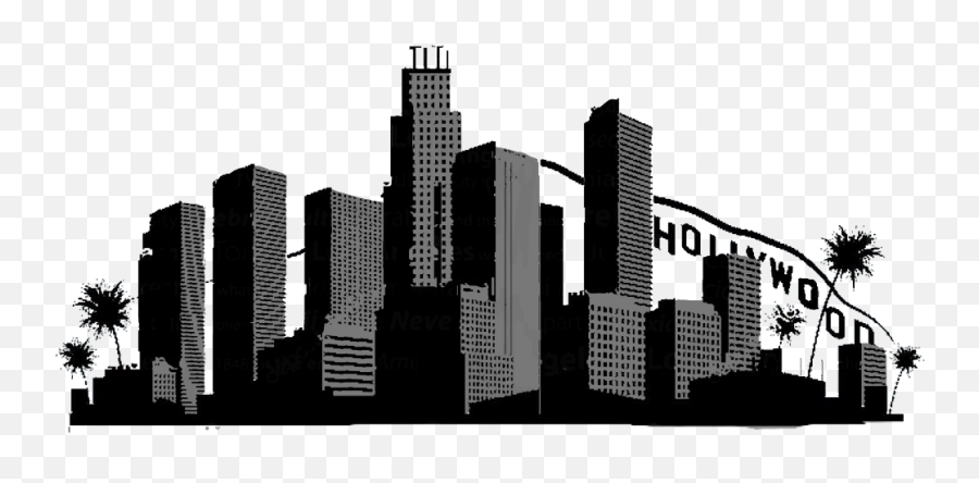 La California City Hollywood Silhouette - California Skyline Png Emoji,Hollywood Emoji